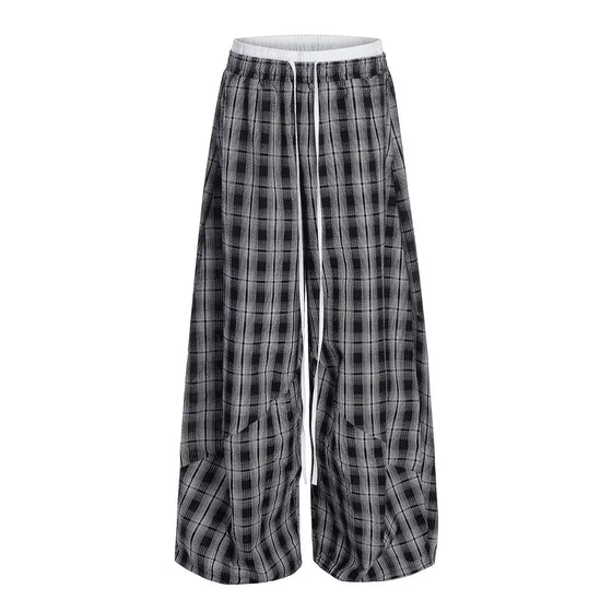 American Retro Loose Fit Plaid Trousers Clothing & Accessories product image 6