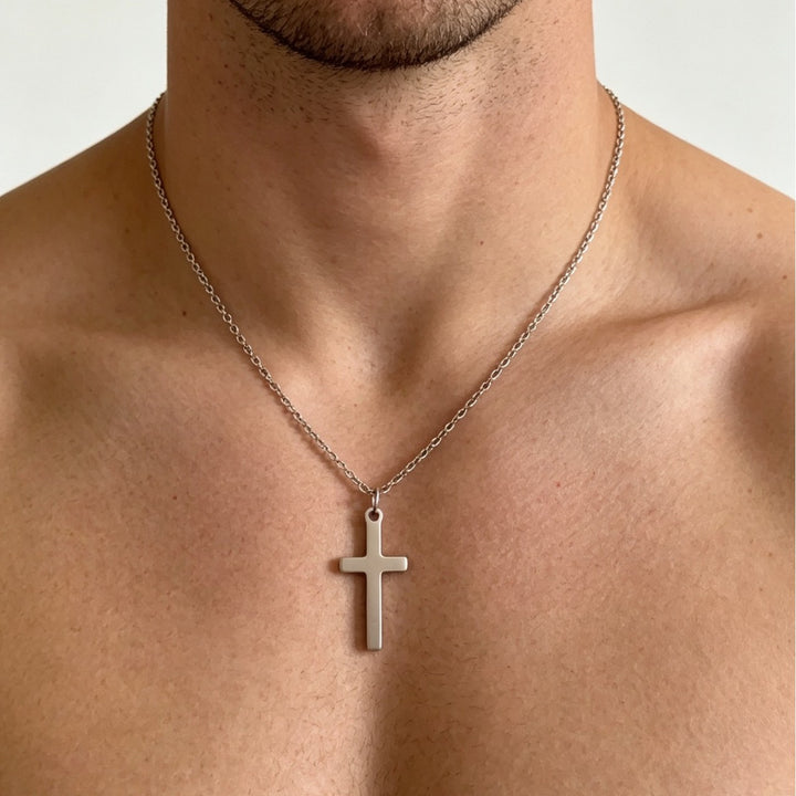 Minimalist Cross Titanium Steel Necklace