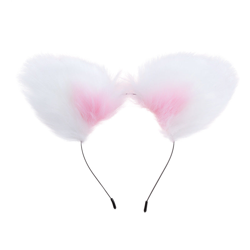 Pink Fox Tail Anal Plug Adult Toy Set