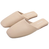 Minimalist Lambskin Indoor Slippers with Anti-Slip Sole