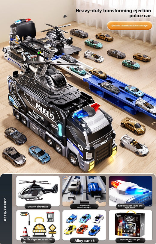 Transforming Police Car Toy with Track and Ejection Features product image 6