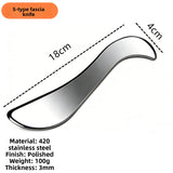 S-Shaped Stainless Steel Muscle Scraper Massage Tool