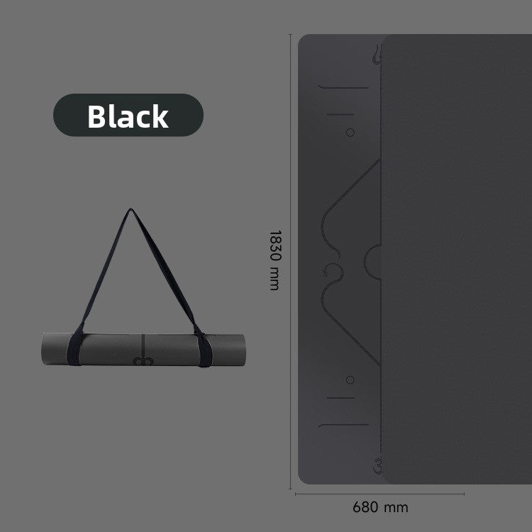 Professional Non-Slip Rubber Yoga Mat with Laser Lines