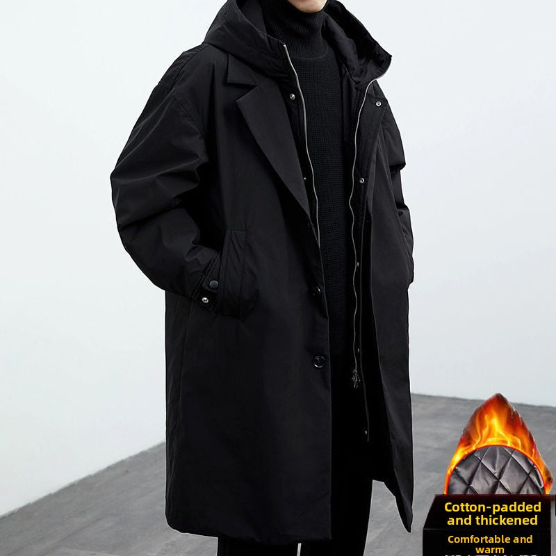 Mens Hooded Trench Coat