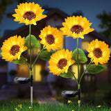 Solar Sunflower Garden Light