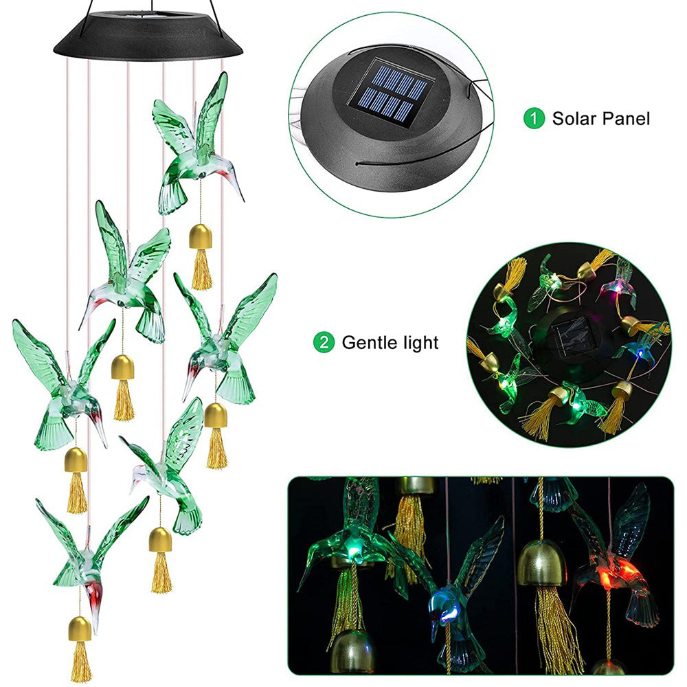 Solar Powered Wind Chime LED Garden Light