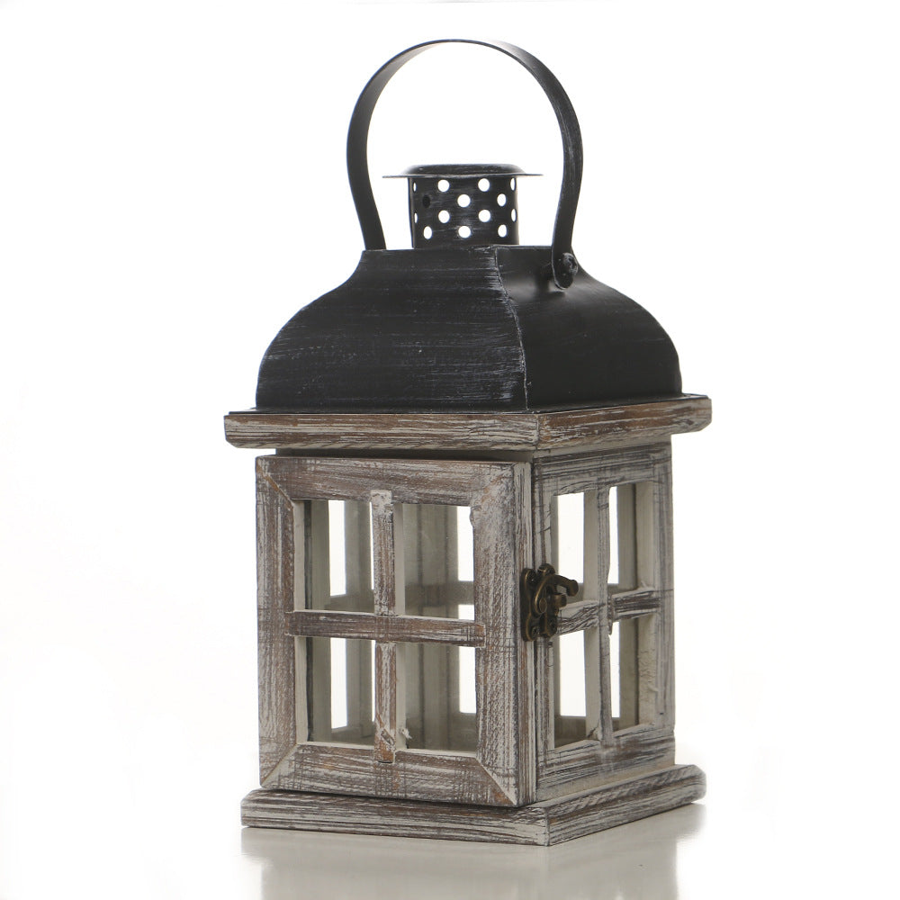 Vintage Portable Iron Candle Lantern
