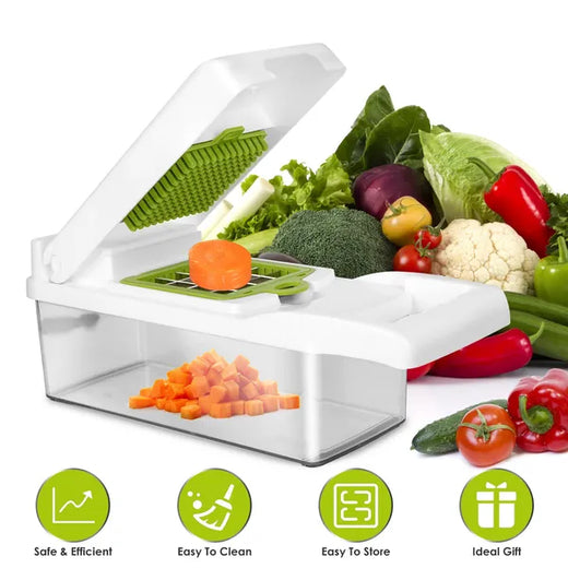 Vegetable chopper 12 interchangeable blade inserts
