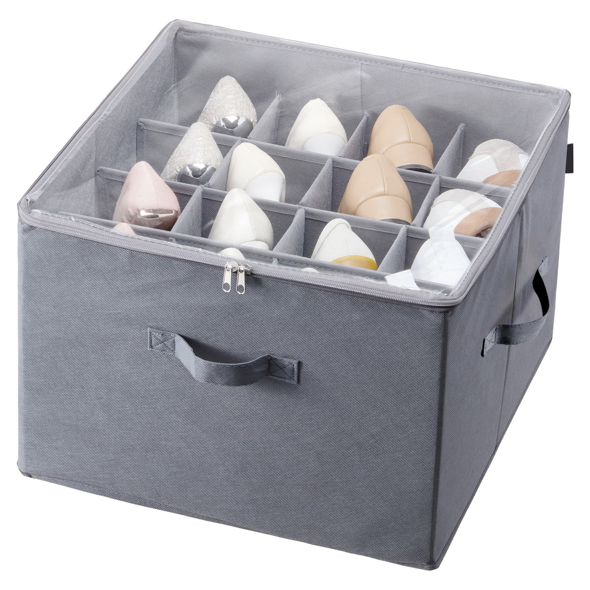 Under Bed Shoe Storage Organizer With Dividers