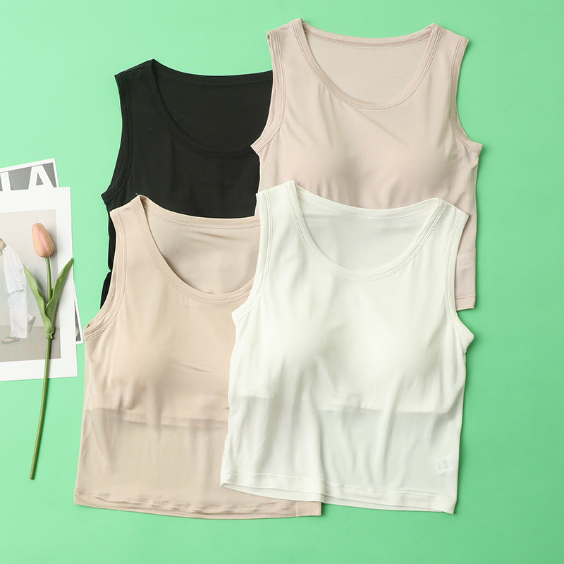 Mulberry silk camisole with built-in removable bra pads, photo 4