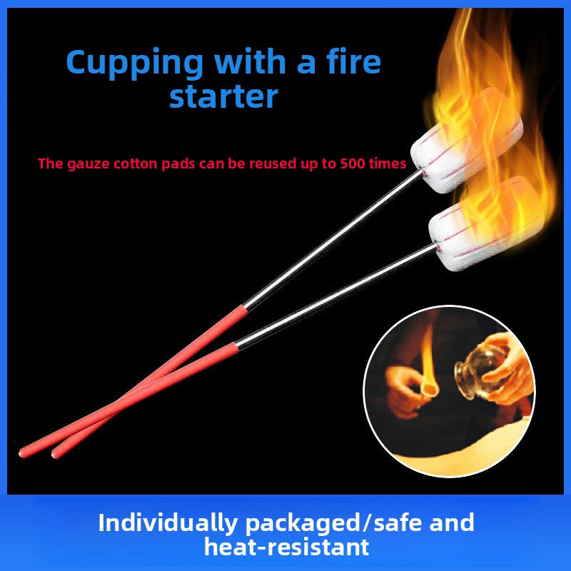 Reusable Gauze Cupping Ignition Stick Anti-Scald Fire Torch Tool for Alcohol Bottle