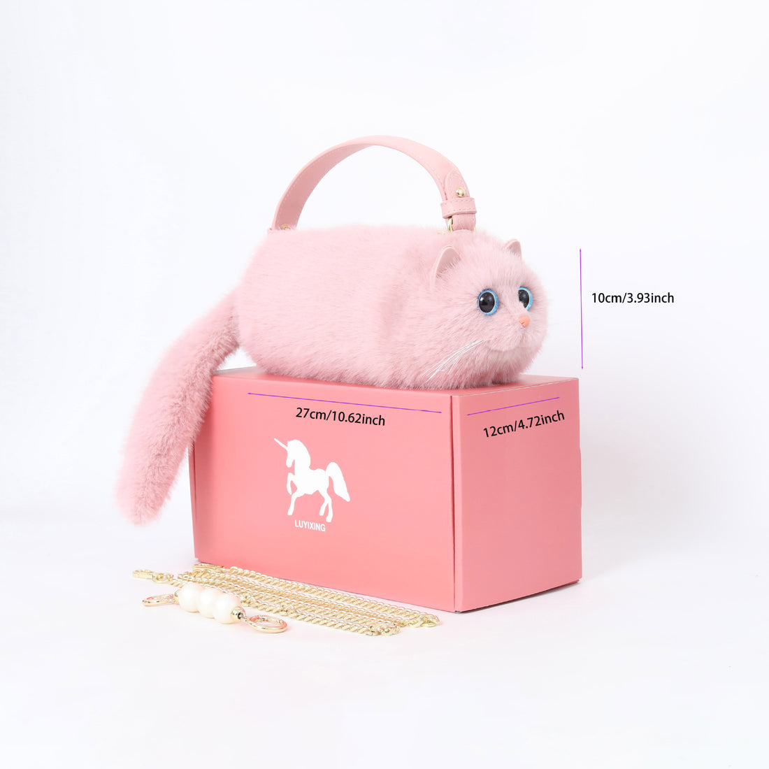 Plush Crossbody Cat Bag
