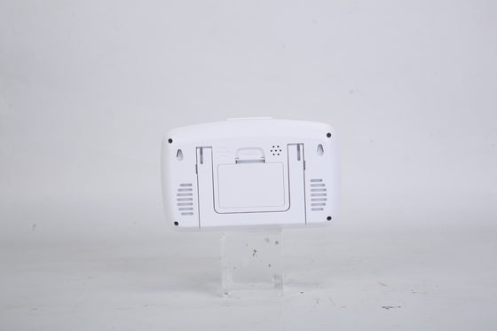 Back of the weather station display with fold-out stand