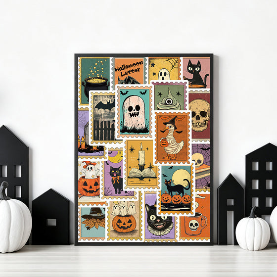 Vintage Halloween Stickers for DIY Decoration