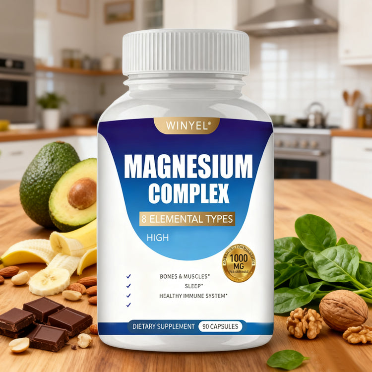 Magnesium complex capsules in hand