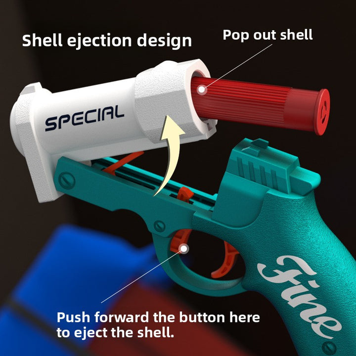 Gold Ring Throwing Shell Soft Bullet Launcher