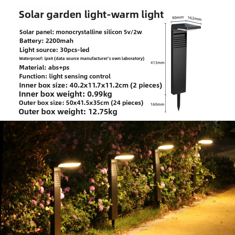 Solar Powered Lawn Light Outdoor Garden Lamp