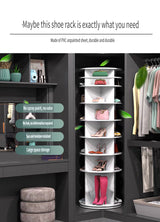 8 Tier Rotating Shoe Rack Tower Organizer