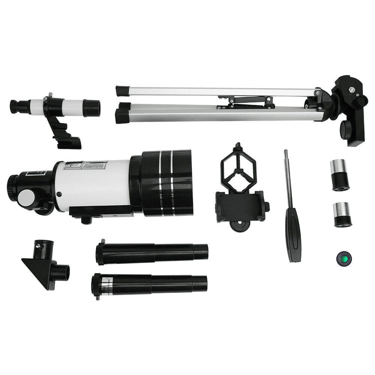 Telescope packed and folded for travel