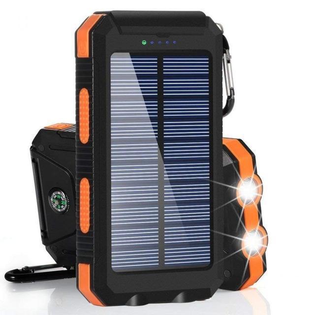 Waterproof solar charging battery camping lamp
