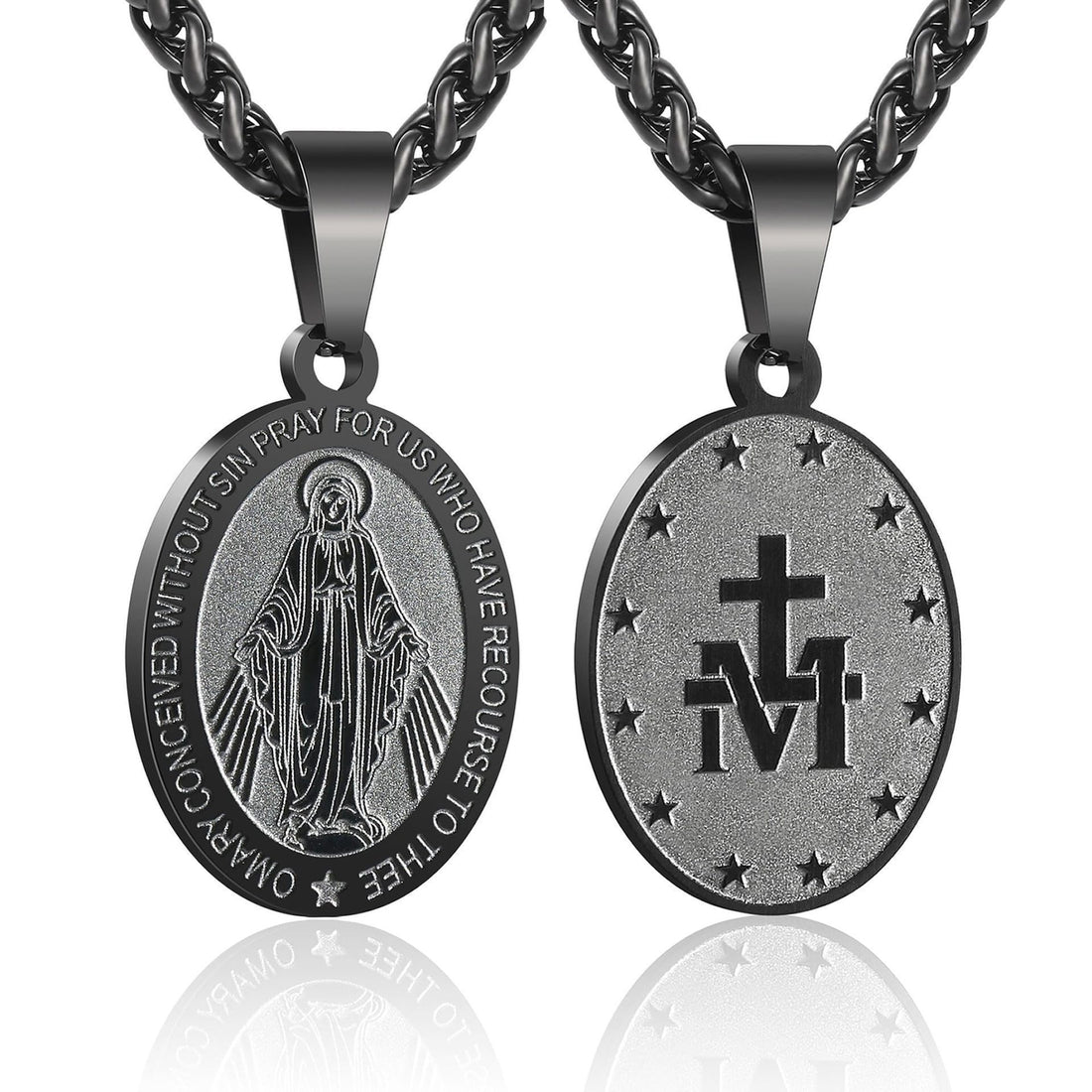 Retro oval double-sided pendant