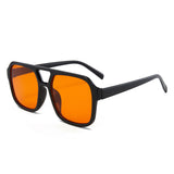 Candy Color Double Bridge Square Frame Sunglasses