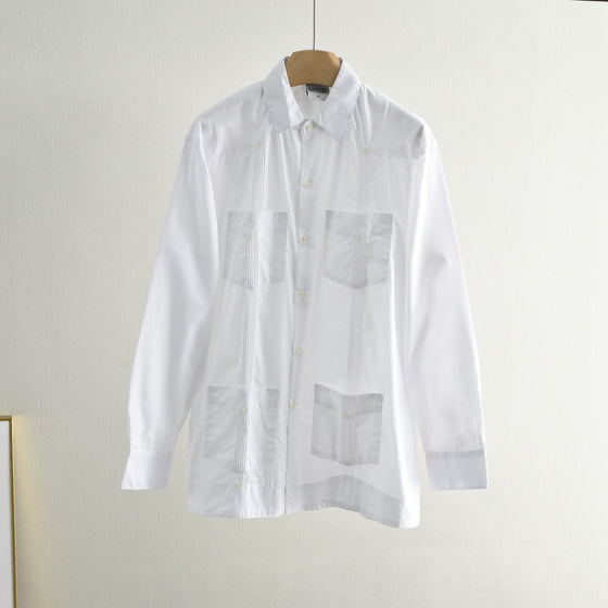 White Patchwork Casual Shirt product image 3