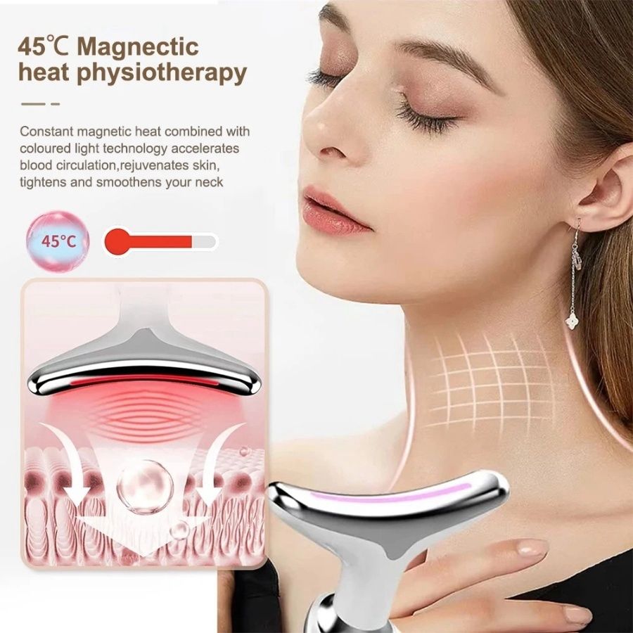 3-Color EMS Face & Neck Massager product photo