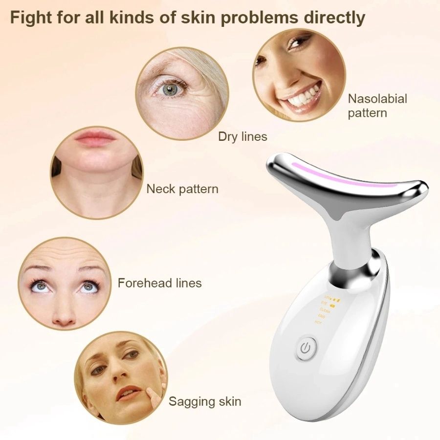 3-Color EMS Face & Neck Massager product photo
