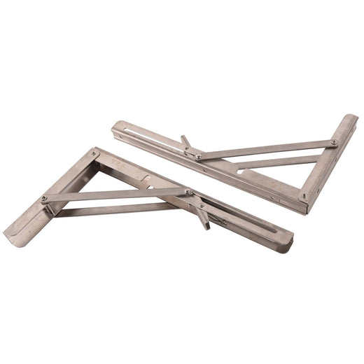 12 inch heavy duty folding shelf bracket, open position