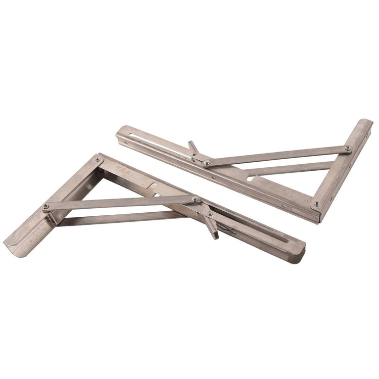 12 inch heavy duty folding shelf bracket, open position