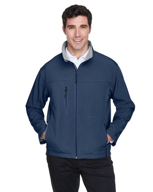 Men's Soft Shell Outdoor Jacket in Navy - front view