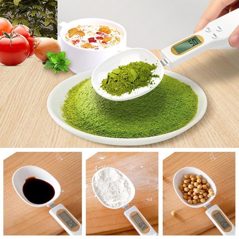 LCD reading on small digital kitchen scale