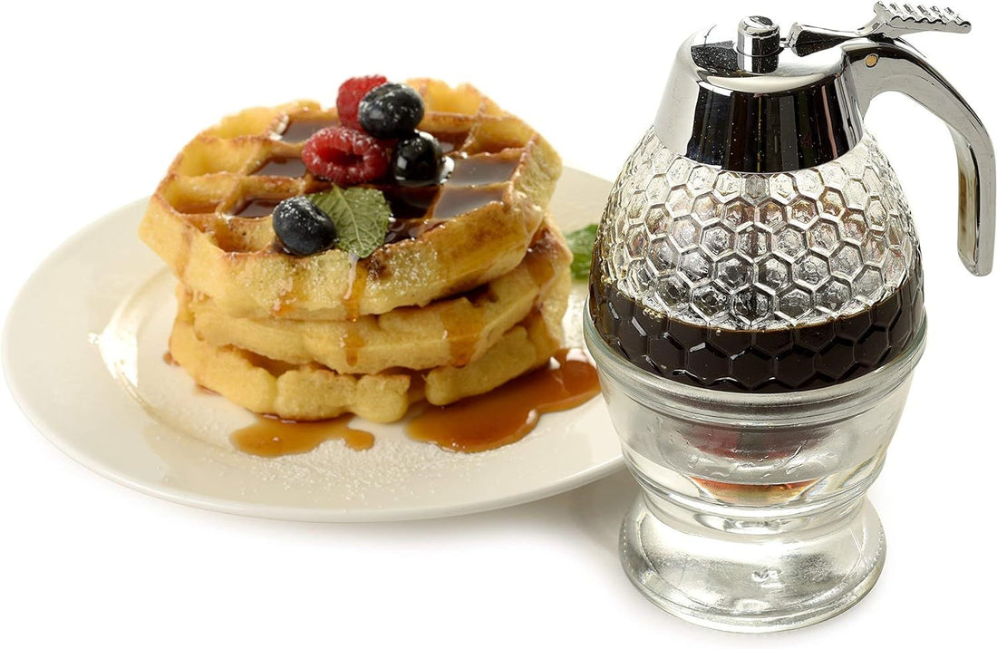 Drip-free honey dispenser handle close-up