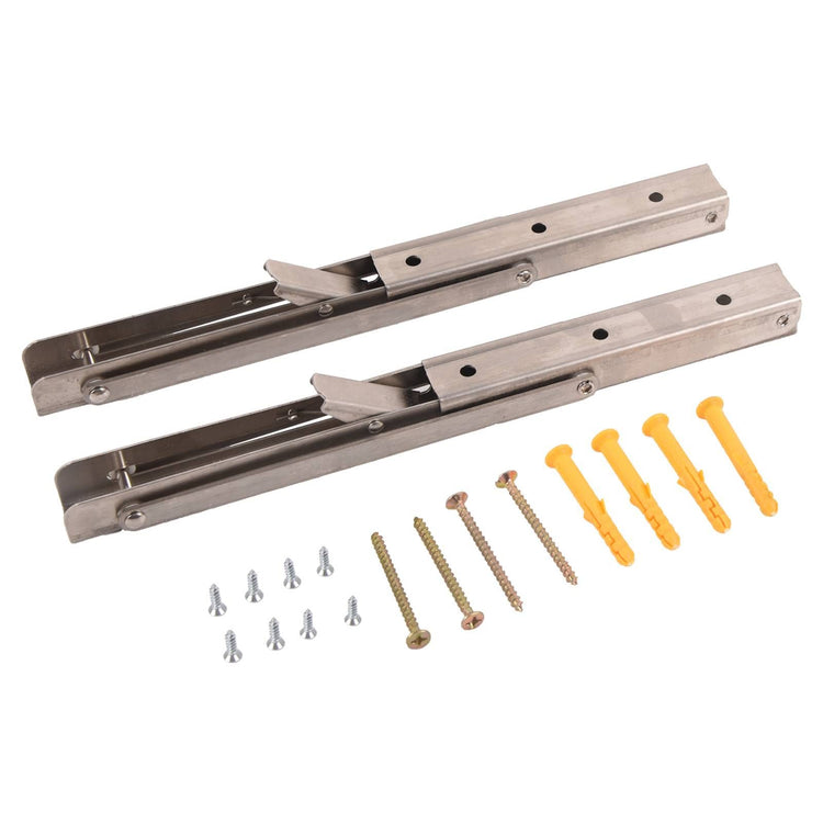 Stainless steel folding shelf bracket folded flat