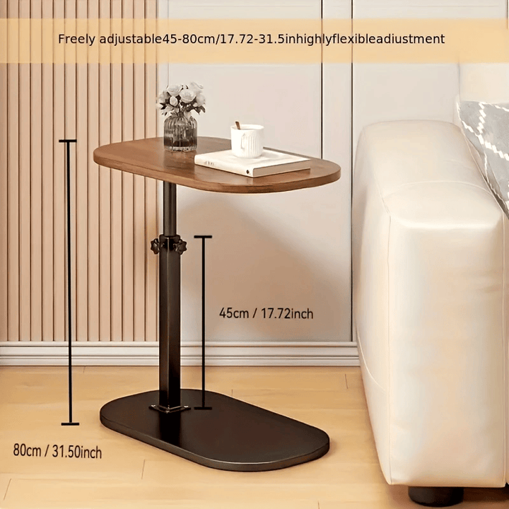 Folding laptop table collapsed flat for storage