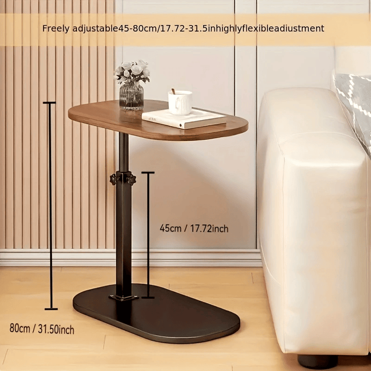 Folding laptop table collapsed flat for storage