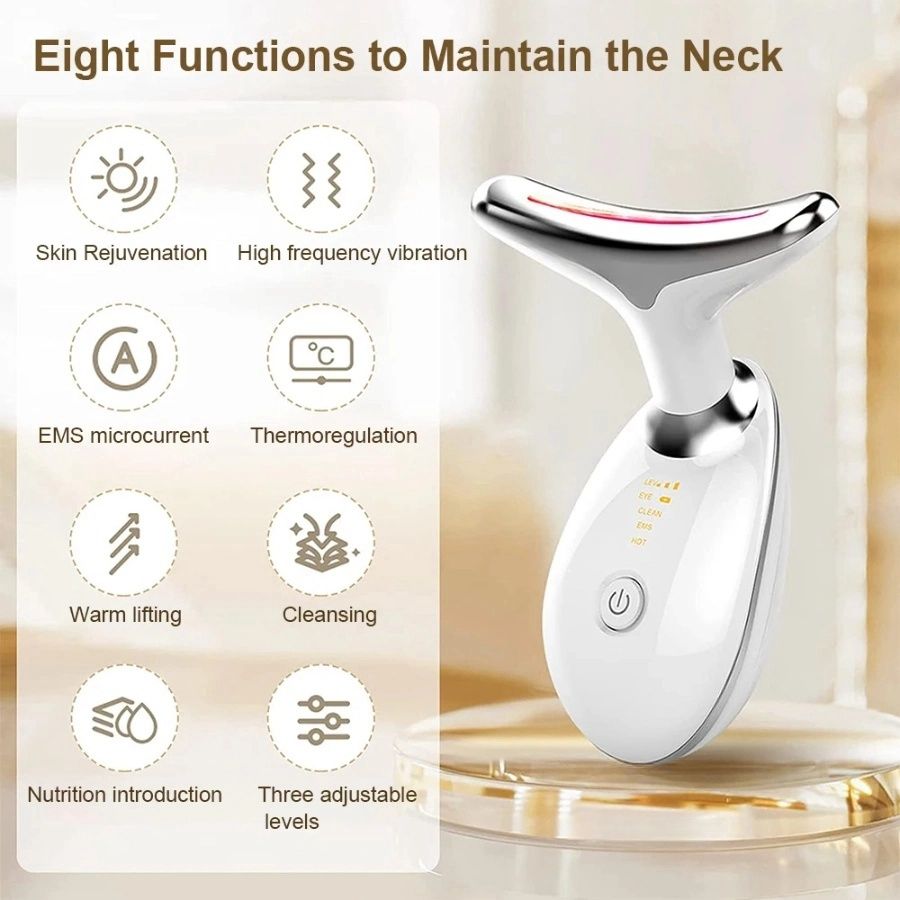 3-Color EMS Face & Neck Massager product photo