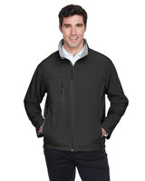Men's Soft Shell Outdoor Jacket in Black - front view