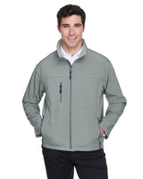 Men's Soft Shell Outdoor Jacket in Charcoal - back view