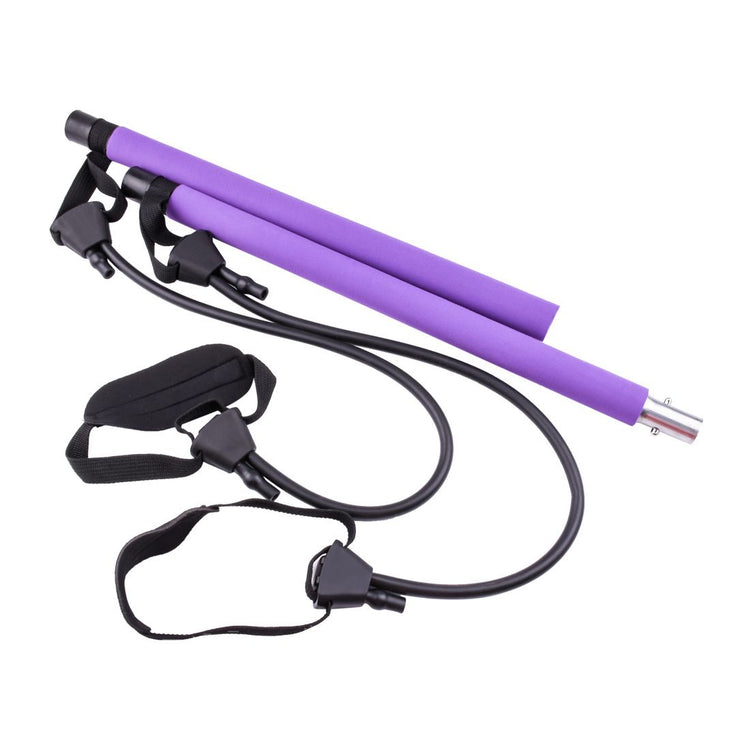 Multifunctional Pilates bar with multiple bands