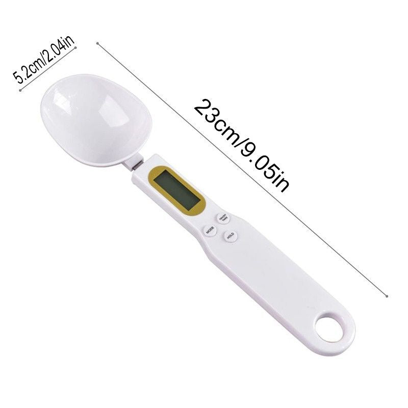 Digital kitchen scale top-down measurement view