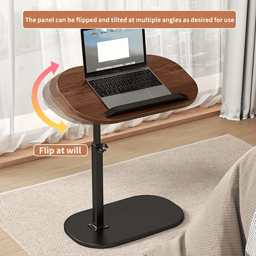 Portable folding laptop table in Black Walnut finish
