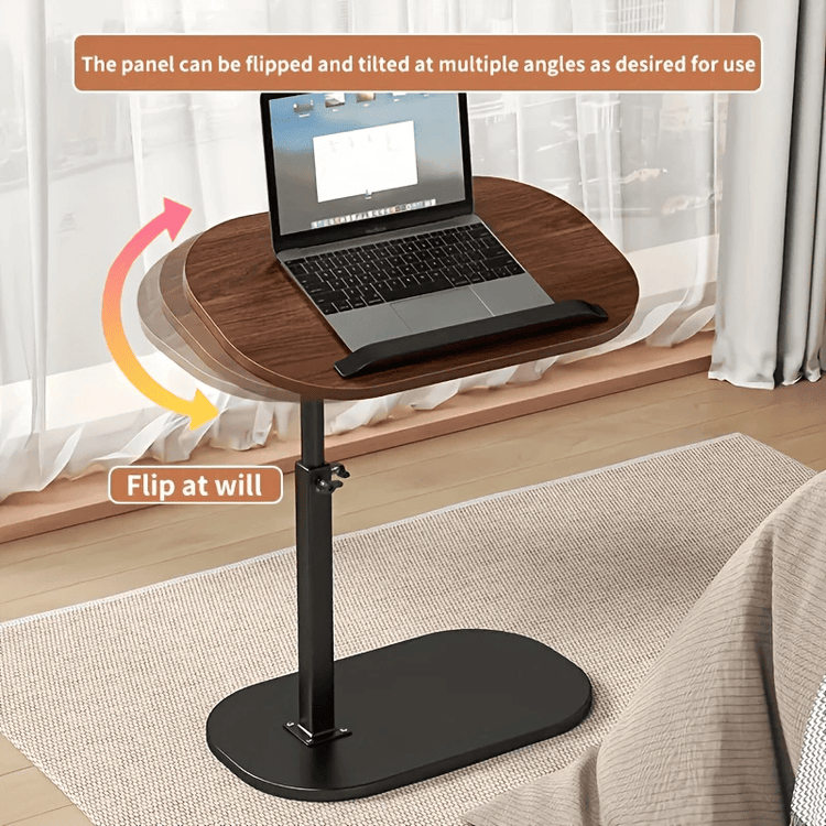 Portable folding laptop table in Black Walnut finish
