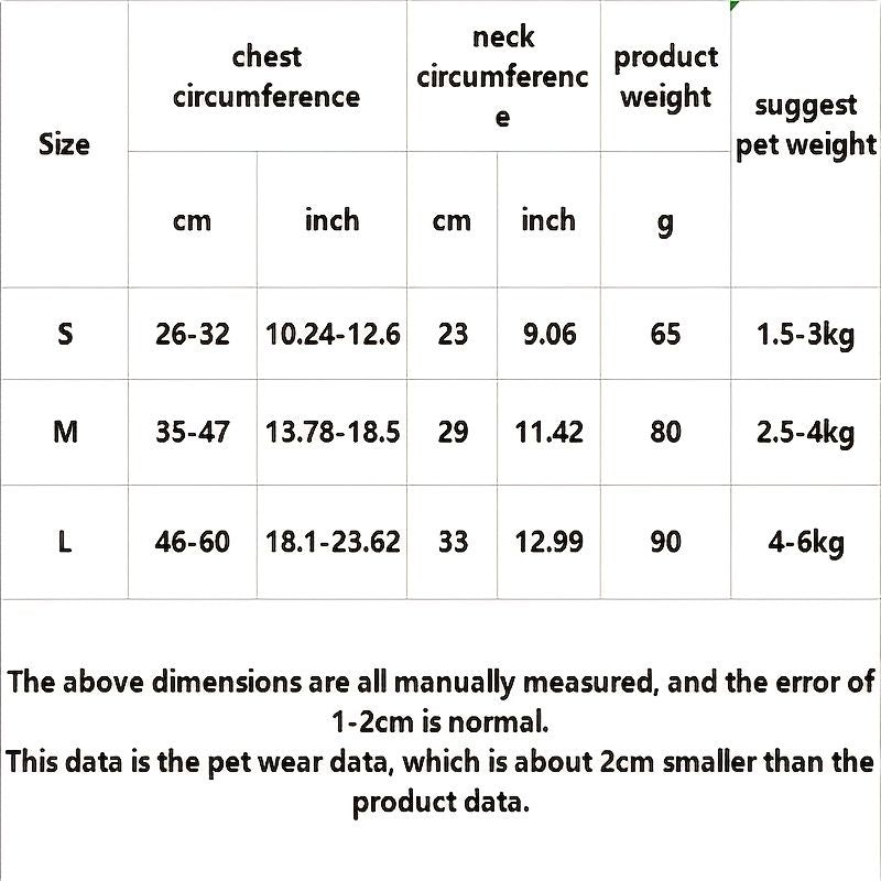 Reflective no pull harness size chart and color options