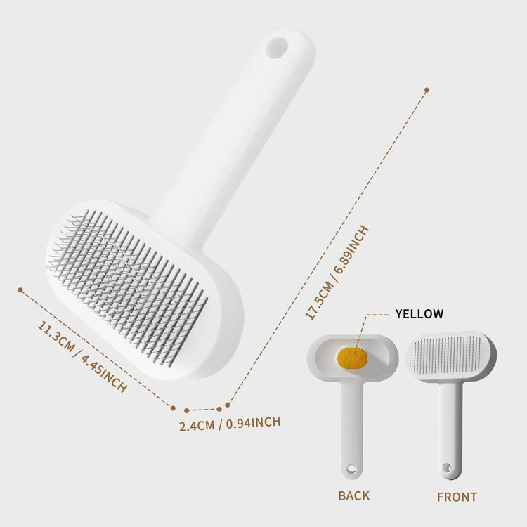 Deshedding brush handle non-slip grip