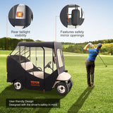 Golf cart cover clear window panel close-up
