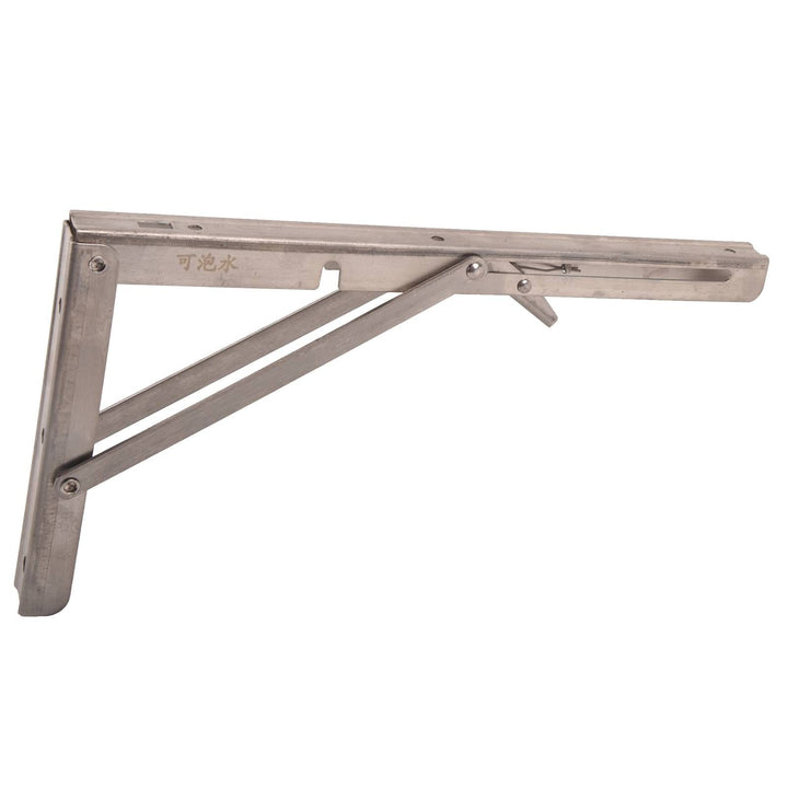 Close-up of folding shelf bracket pivot mechanism