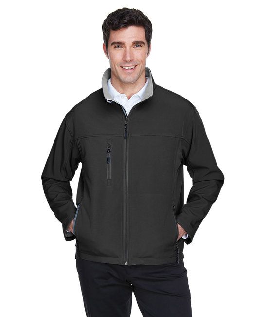 Men's Soft Shell Outdoor Jacket in Charcoal - front view