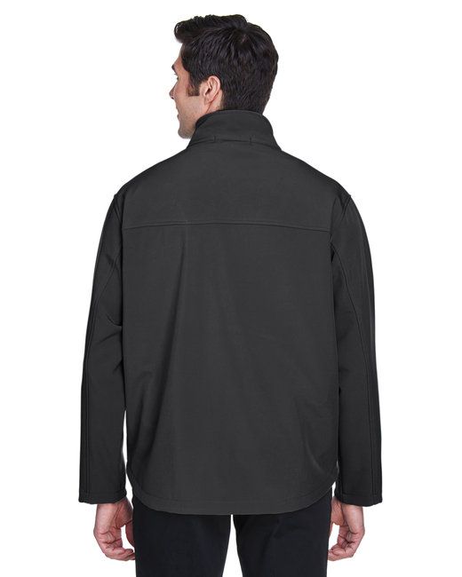 Men's Soft Shell Outdoor Jacket in Black - back view